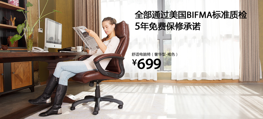 舒适电脑椅(奢华型-褐色)